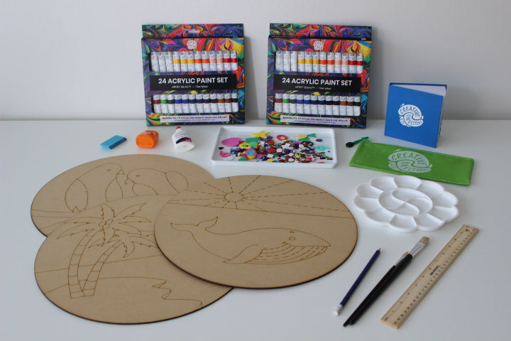 Wood Circles Painting Pack (7+)
